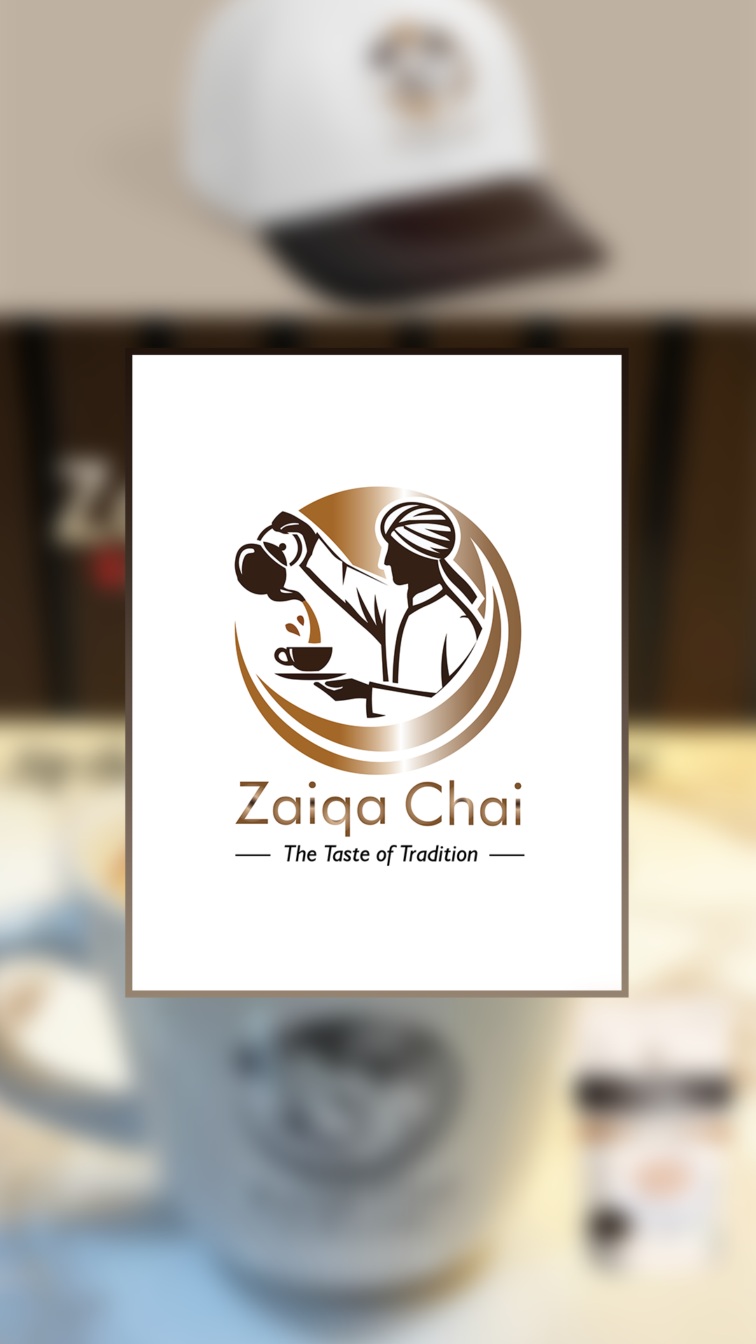 zaiqa chai logo design thumbnail